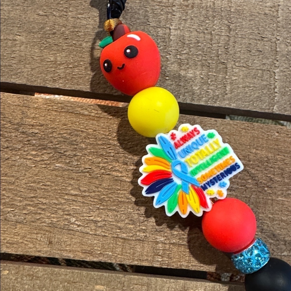 Colorful Beaded Keychain - Picture 2 of 2